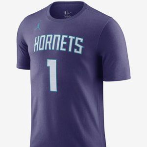 Men's Nike Jordan NBA's Charlotte Hornets Statement Edition T-Shirt in Purple